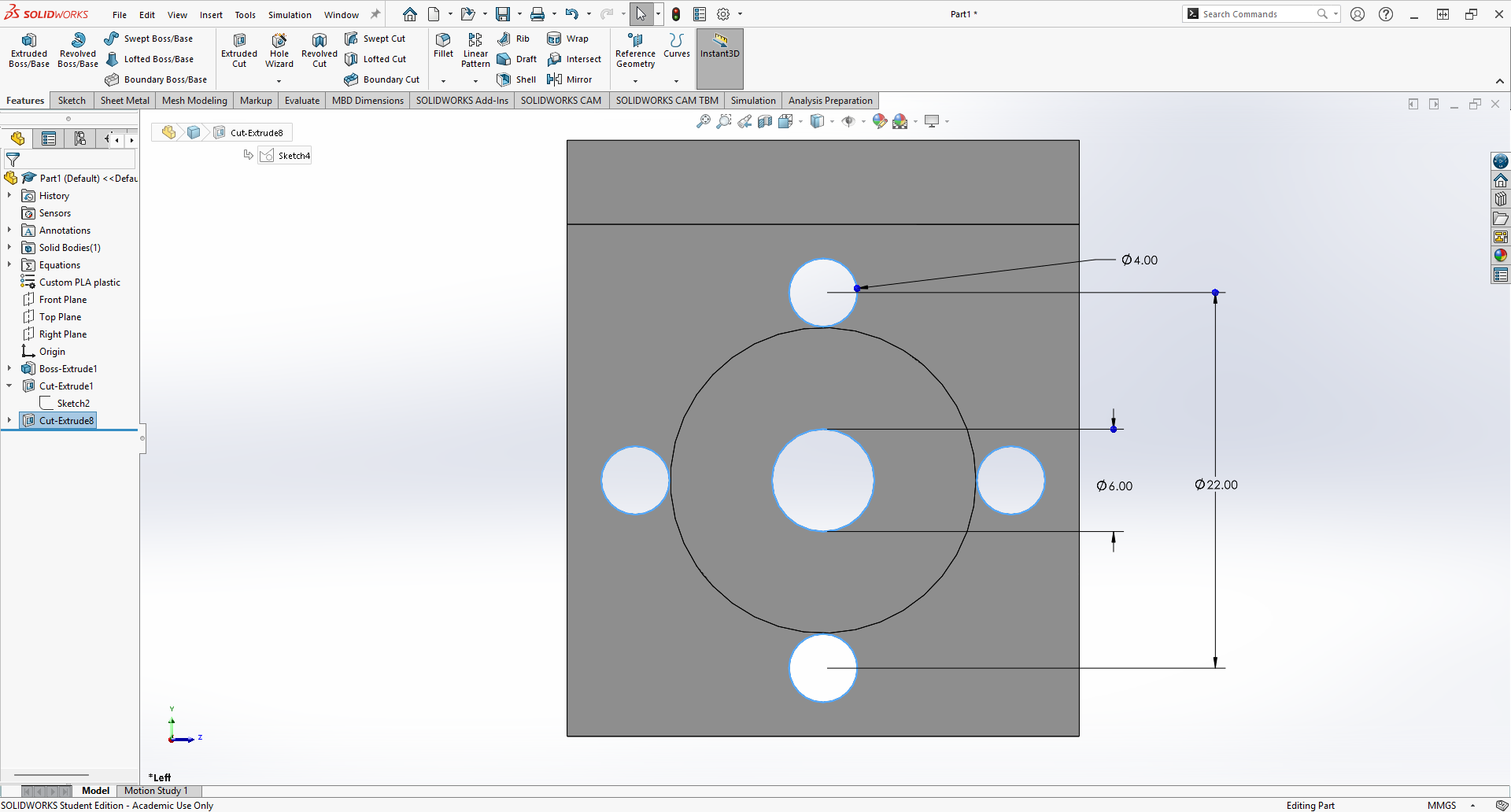 Extrusion of Through Holes